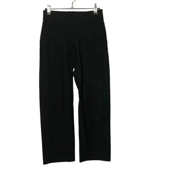 Eileen Fisher Petite Black Low Rise Straight Leg Pants PP